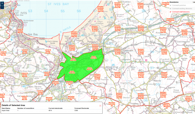 Hayle West ED Proposed - Local Government Boundary Commission for England Consultation Hayle West ED Proposed - Local Government Boundary Commission for England Consultation